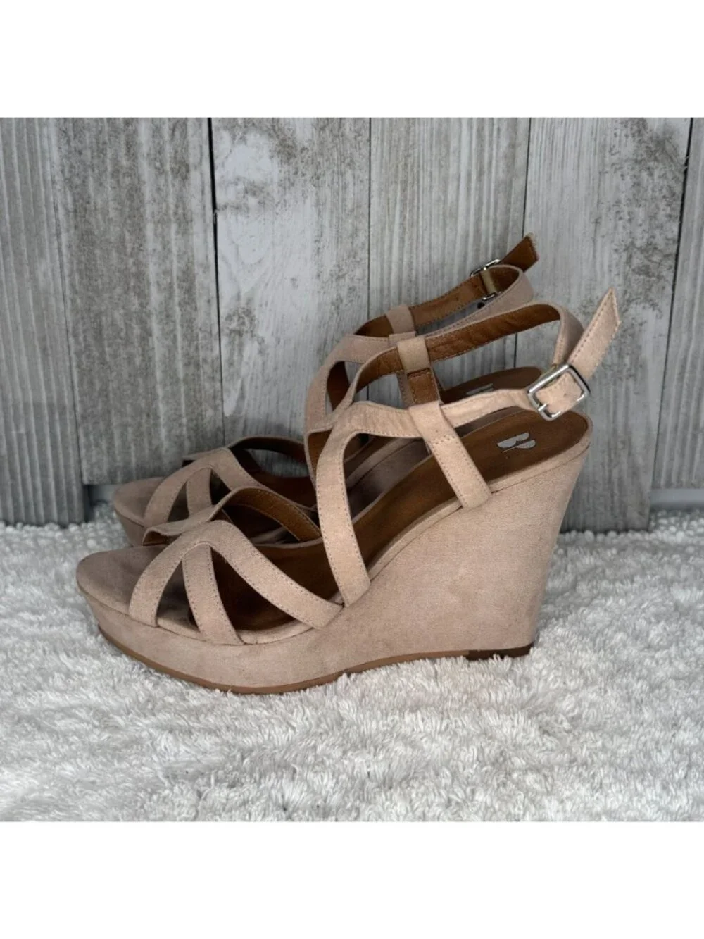 BP Sky Wedge Platform Sandals 7 M